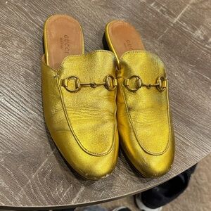 Gucci Women's Gold Mules